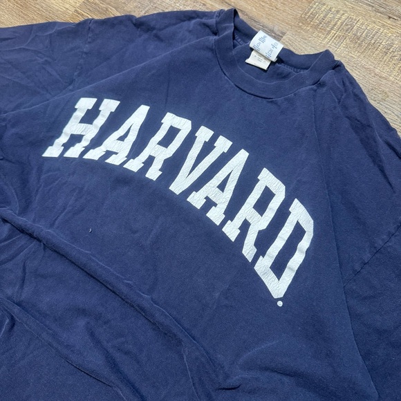 Vtg 90s Harvard Champion Brand T Shirt - Picture 2 of 4